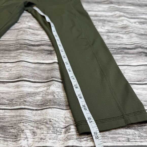 Avia Women's Workout Leggings Elastic Stretch S SM Small 4 6 Olive Green Pockets - Picture 9 of 9